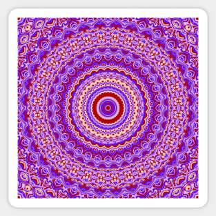 Groovy Retro Mandala Sticker